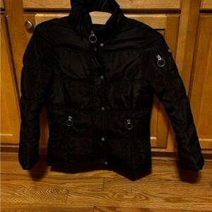 Steve Madden Black Puffer Jacket girls size 10 / 12